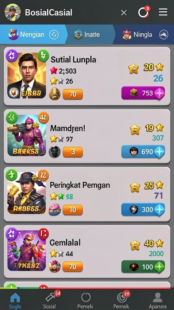 rekor777 - Tampilan antarmuka yang intuitif dan menarik.
